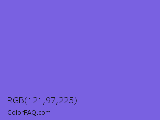 RGB 121,97,225 Color Image