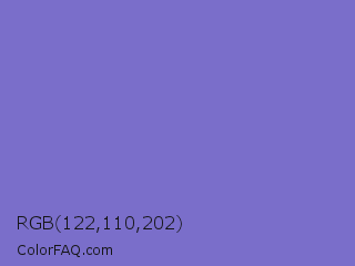 RGB 122,110,202 Color Image