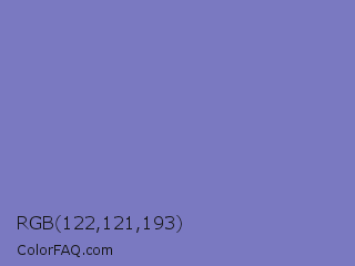 RGB 122,121,193 Color Image