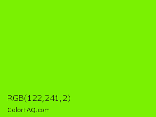 RGB 122,241,2 Color Image