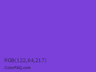RGB 122,64,217 Color Image