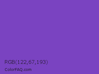 RGB 122,67,193 Color Image