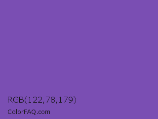 RGB 122,78,179 Color Image