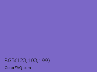 RGB 123,103,199 Color Image