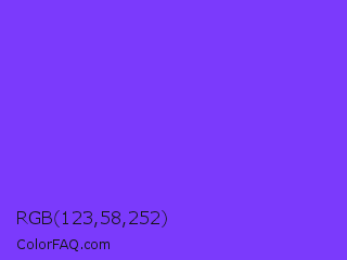 RGB 123,58,252 Color Image