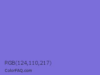 RGB 124,110,217 Color Image