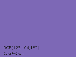 RGB 125,104,182 Color Image