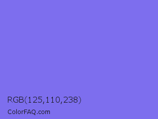 RGB 125,110,238 Color Image