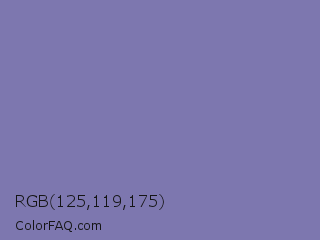 RGB 125,119,175 Color Image