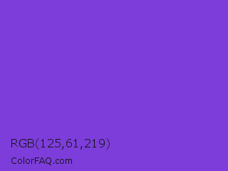 RGB 125,61,219 Color Image