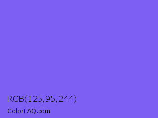RGB 125,95,244 Color Image
