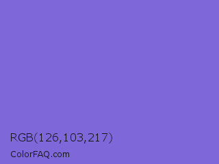 RGB 126,103,217 Color Image