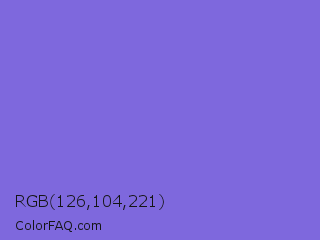 RGB 126,104,221 Color Image