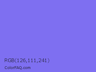 RGB 126,111,241 Color Image