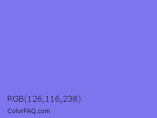 RGB 126,116,238 Color Image
