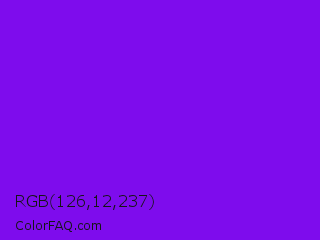 RGB 126,12,237 Color Image