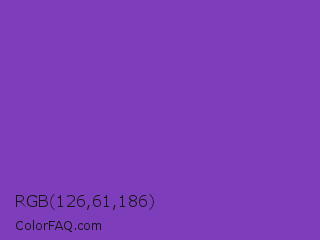RGB 126,61,186 Color Image