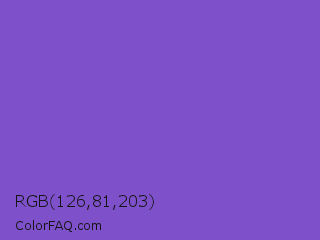 RGB 126,81,203 Color Image