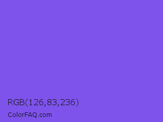 RGB 126,83,236 Color Image