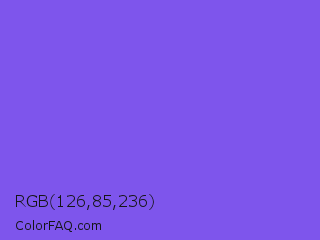 RGB 126,85,236 Color Image
