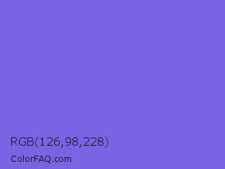 RGB 126,98,228 Color Image