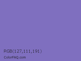 RGB 127,111,191 Color Image