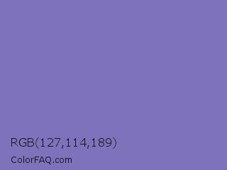 RGB 127,114,189 Color Image