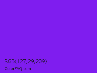 RGB 127,29,239 Color Image