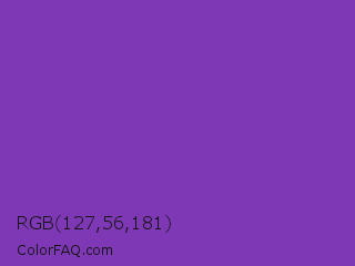 RGB 127,56,181 Color Image