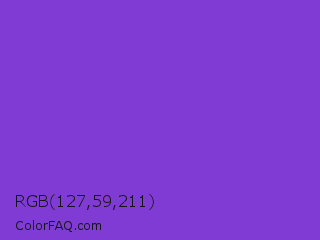 RGB 127,59,211 Color Image