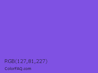 RGB 127,81,227 Color Image
