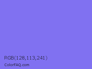 RGB 128,113,241 Color Image