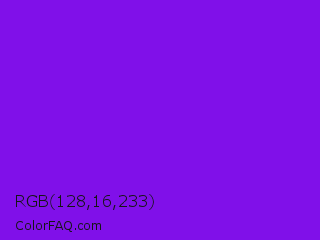 RGB 128,16,233 Color Image
