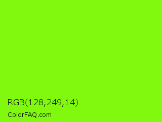 RGB 128,249,14 Color Image