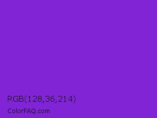 RGB 128,36,214 Color Image