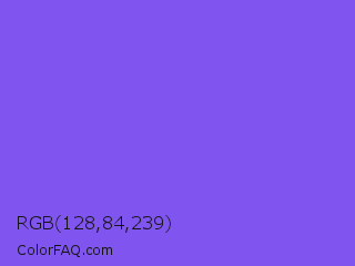 RGB 128,84,239 Color Image