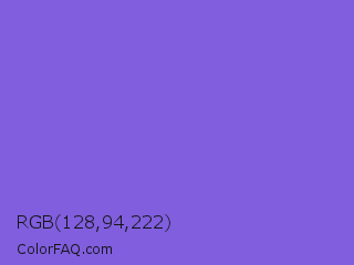 RGB 128,94,222 Color Image