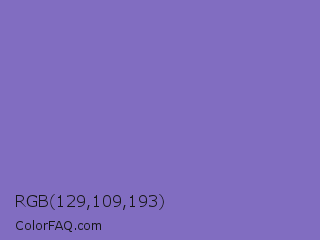 RGB 129,109,193 Color Image