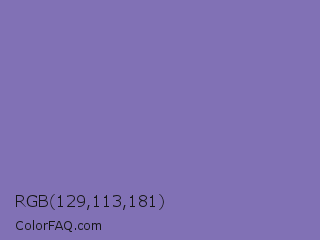 RGB 129,113,181 Color Image