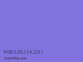 RGB 129,114,221 Color Image