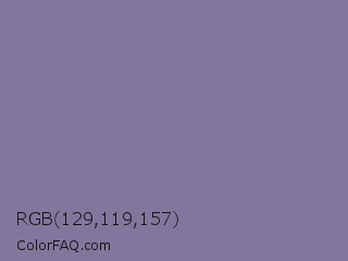 RGB 129,119,157 Color Image
