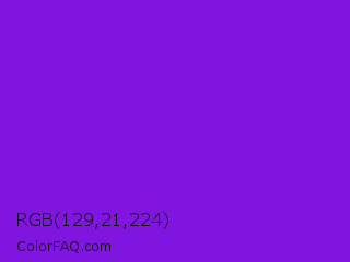 RGB 129,21,224 Color Image