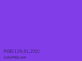 RGB 129,61,232 Color Image