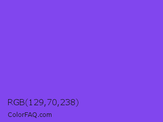 RGB 129,70,238 Color Image