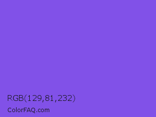 RGB 129,81,232 Color Image