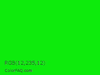 RGB 12,235,12 Color Image