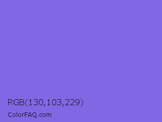 RGB 130,103,229 Color Image