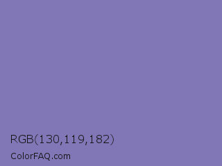 RGB 130,119,182 Color Image