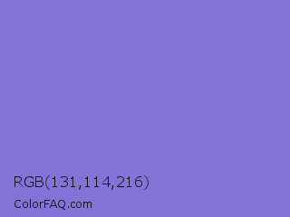 RGB 131,114,216 Color Image