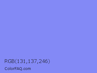 RGB 131,137,246 Color Image